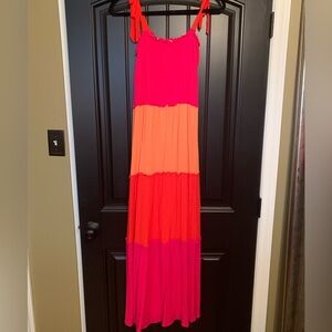 Bebop color block maxi dress.